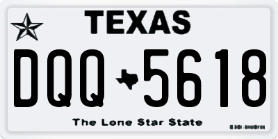 TX license plate DQQ5618
