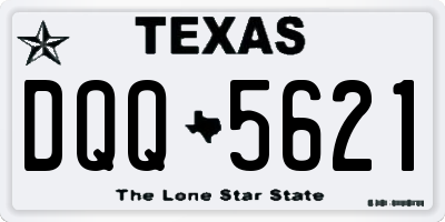 TX license plate DQQ5621