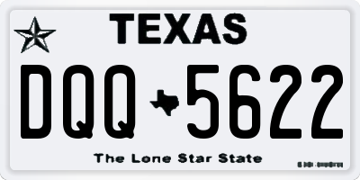 TX license plate DQQ5622