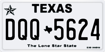 TX license plate DQQ5624