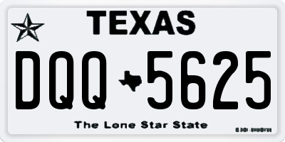 TX license plate DQQ5625