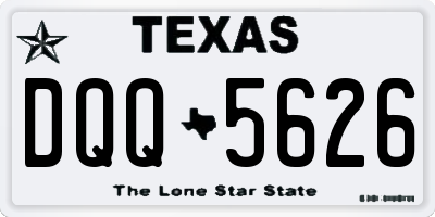 TX license plate DQQ5626