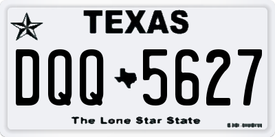 TX license plate DQQ5627