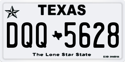 TX license plate DQQ5628