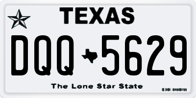 TX license plate DQQ5629
