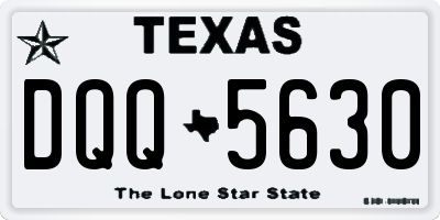 TX license plate DQQ5630