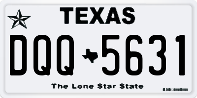 TX license plate DQQ5631