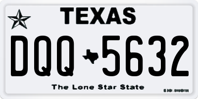TX license plate DQQ5632