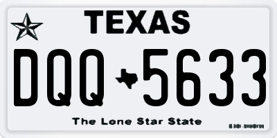 TX license plate DQQ5633