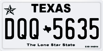 TX license plate DQQ5635