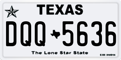 TX license plate DQQ5636