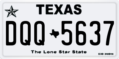 TX license plate DQQ5637