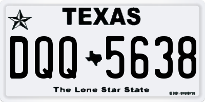TX license plate DQQ5638