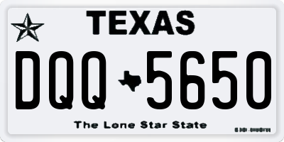 TX license plate DQQ5650