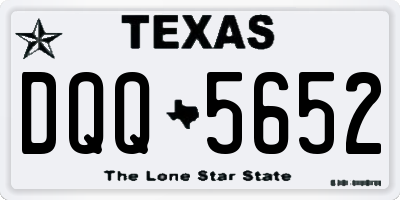 TX license plate DQQ5652