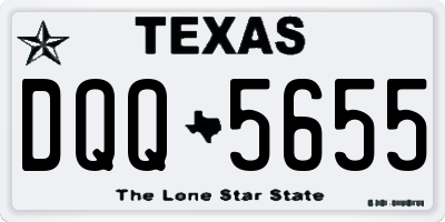 TX license plate DQQ5655