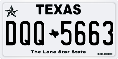 TX license plate DQQ5663