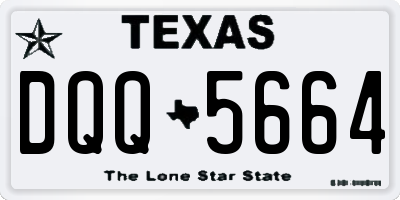TX license plate DQQ5664
