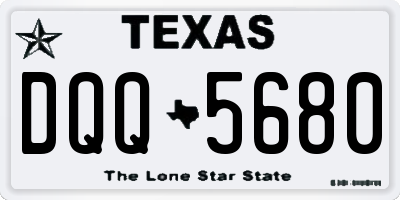 TX license plate DQQ5680