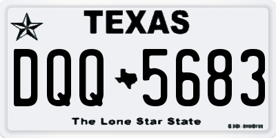 TX license plate DQQ5683