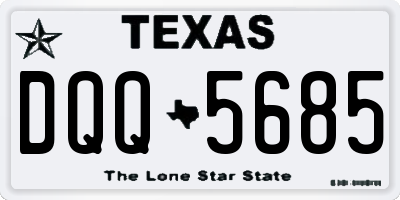 TX license plate DQQ5685