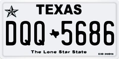 TX license plate DQQ5686