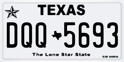 TX license plate DQQ5693