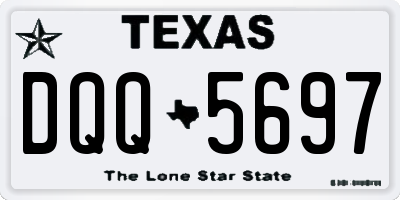 TX license plate DQQ5697