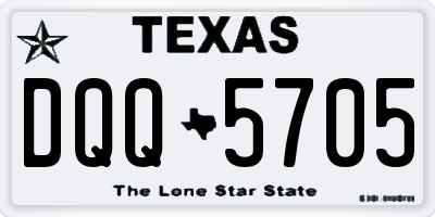 TX license plate DQQ5705
