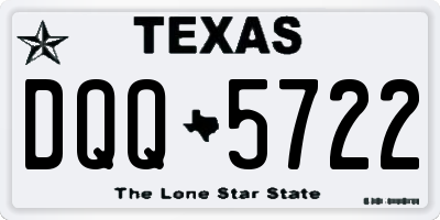 TX license plate DQQ5722