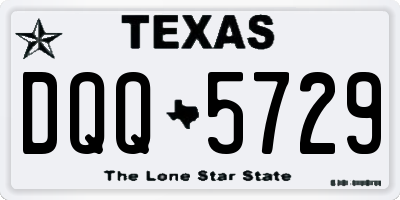 TX license plate DQQ5729