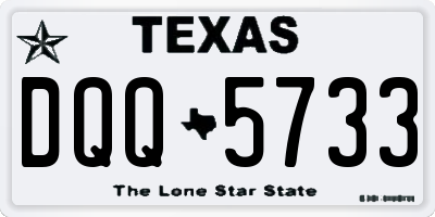 TX license plate DQQ5733