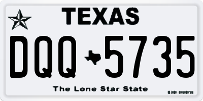 TX license plate DQQ5735