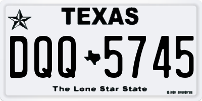 TX license plate DQQ5745