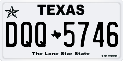 TX license plate DQQ5746