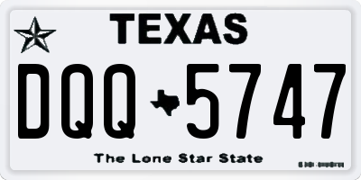 TX license plate DQQ5747