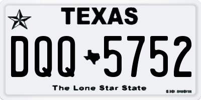 TX license plate DQQ5752