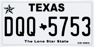 TX license plate DQQ5753