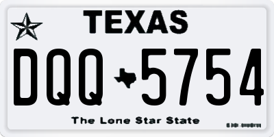 TX license plate DQQ5754