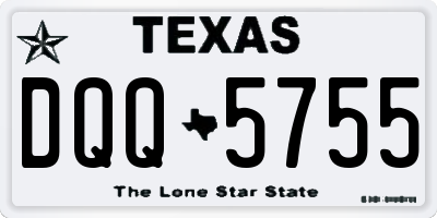 TX license plate DQQ5755