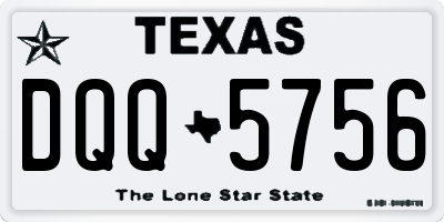 TX license plate DQQ5756