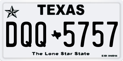 TX license plate DQQ5757