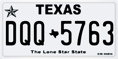 TX license plate DQQ5763