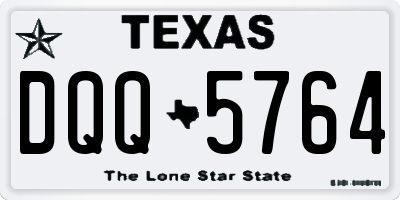 TX license plate DQQ5764
