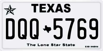 TX license plate DQQ5769