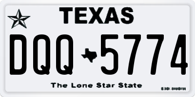 TX license plate DQQ5774
