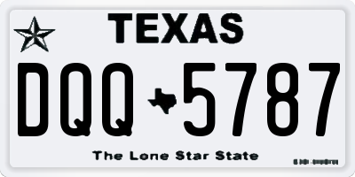 TX license plate DQQ5787