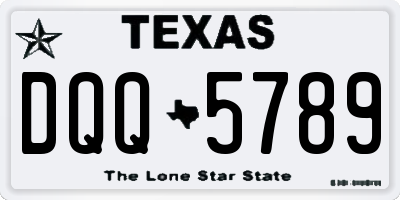TX license plate DQQ5789