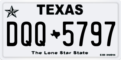 TX license plate DQQ5797