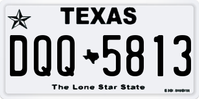 TX license plate DQQ5813